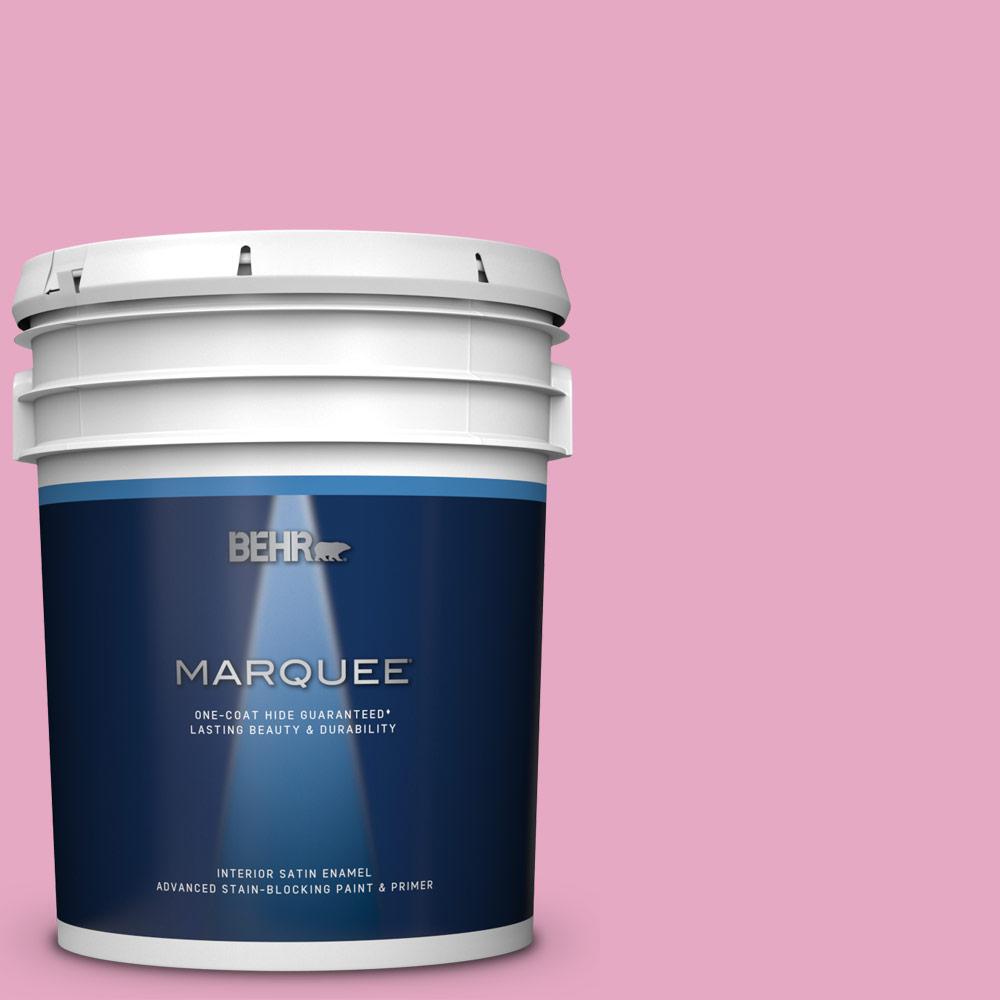 BEHR MARQUEE 5 gal. P1303 Little Princess Satin Enamel Interior Paint