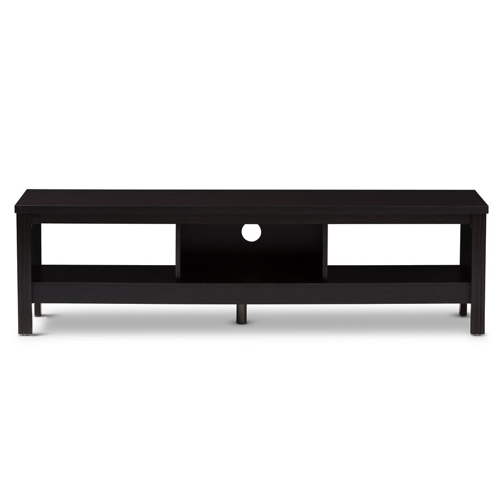 Baxton Studio Callie Wenge Dark Brown Tv Stand 146 8291 Hd The Home Depot