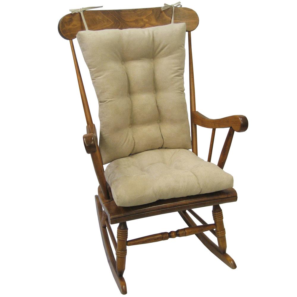 Gripper Twillo Stone Jumbo Rocking Chair Cushion Set Gripper Twillo Stone Jumbo Rocking Chair Cushion Set
