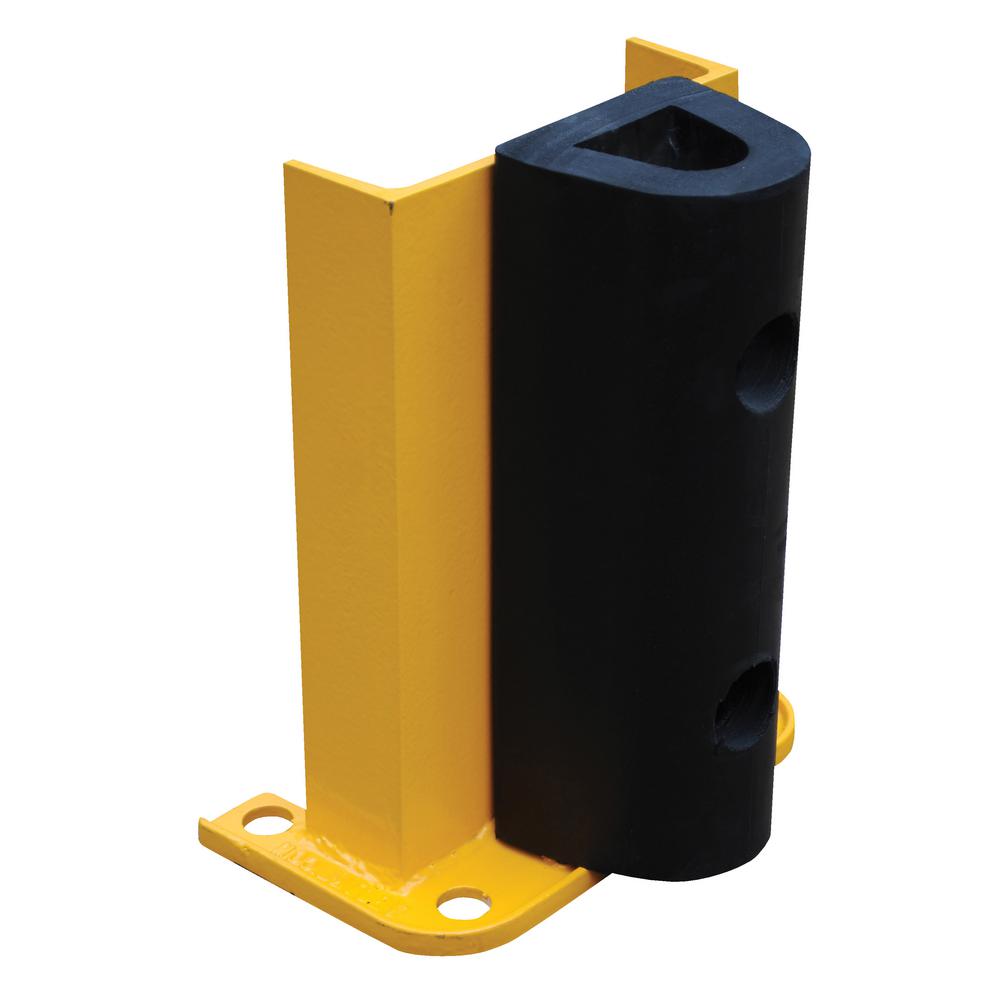 Vestil 12 in. Wide Yellow Steel Structural Rack Guard with Rubber