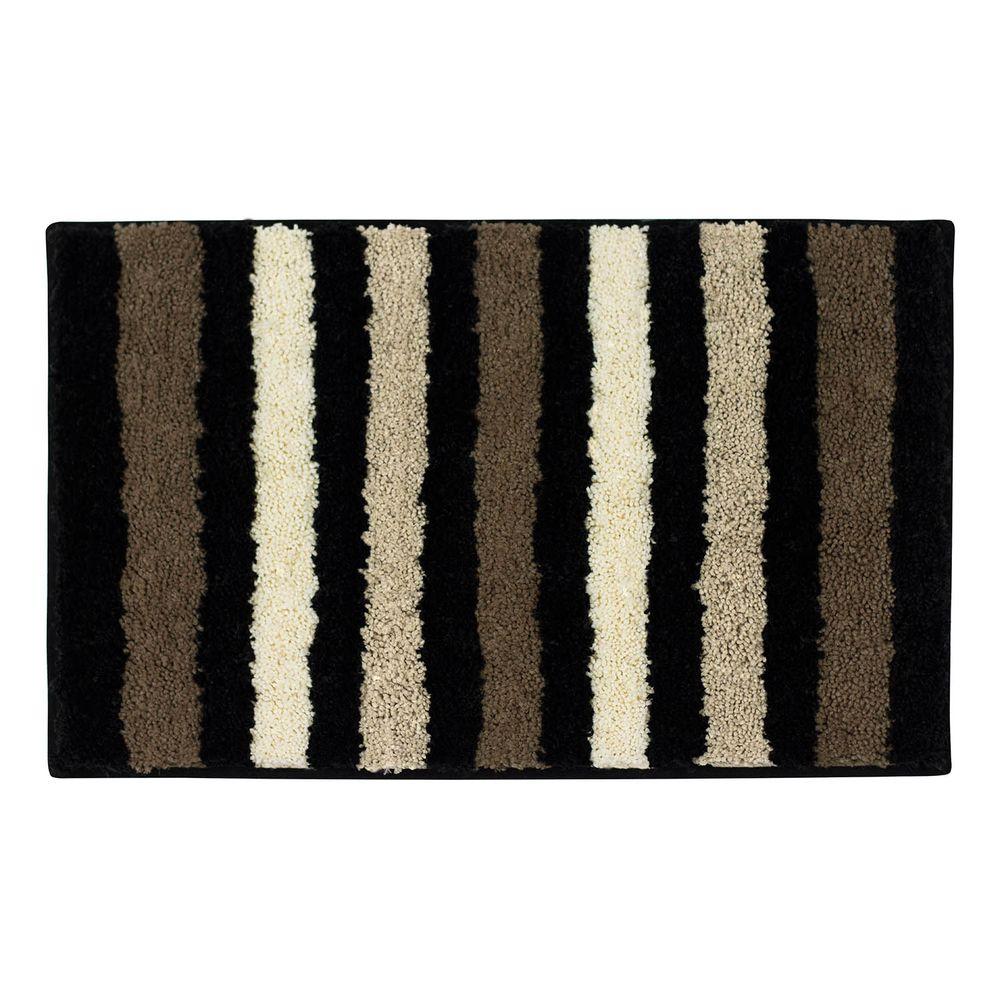 5 Bathtopia Rubber Backed Bath Rugs Mats The Home Depot Dmitri Black 18 In X 30 Bath Rug