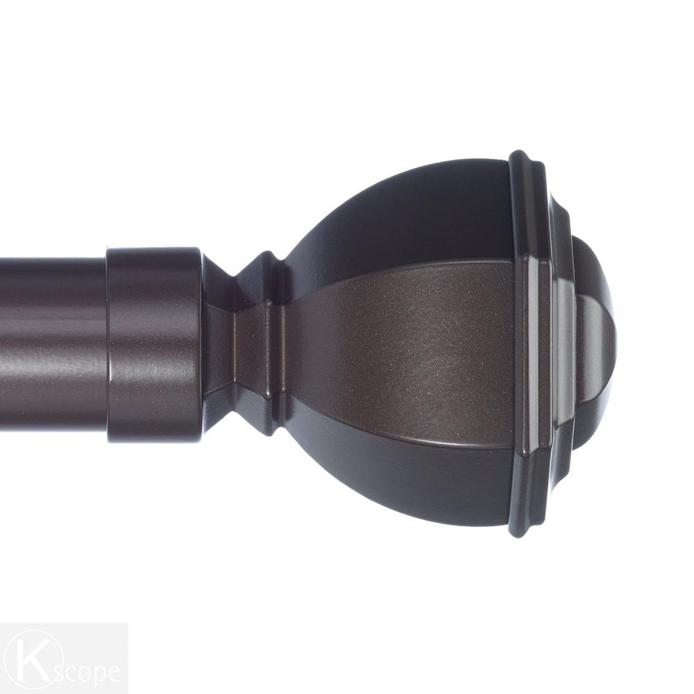 Decopolitan Decopolitan 72 144 in. Urn Telescoping Double Drapery Rod