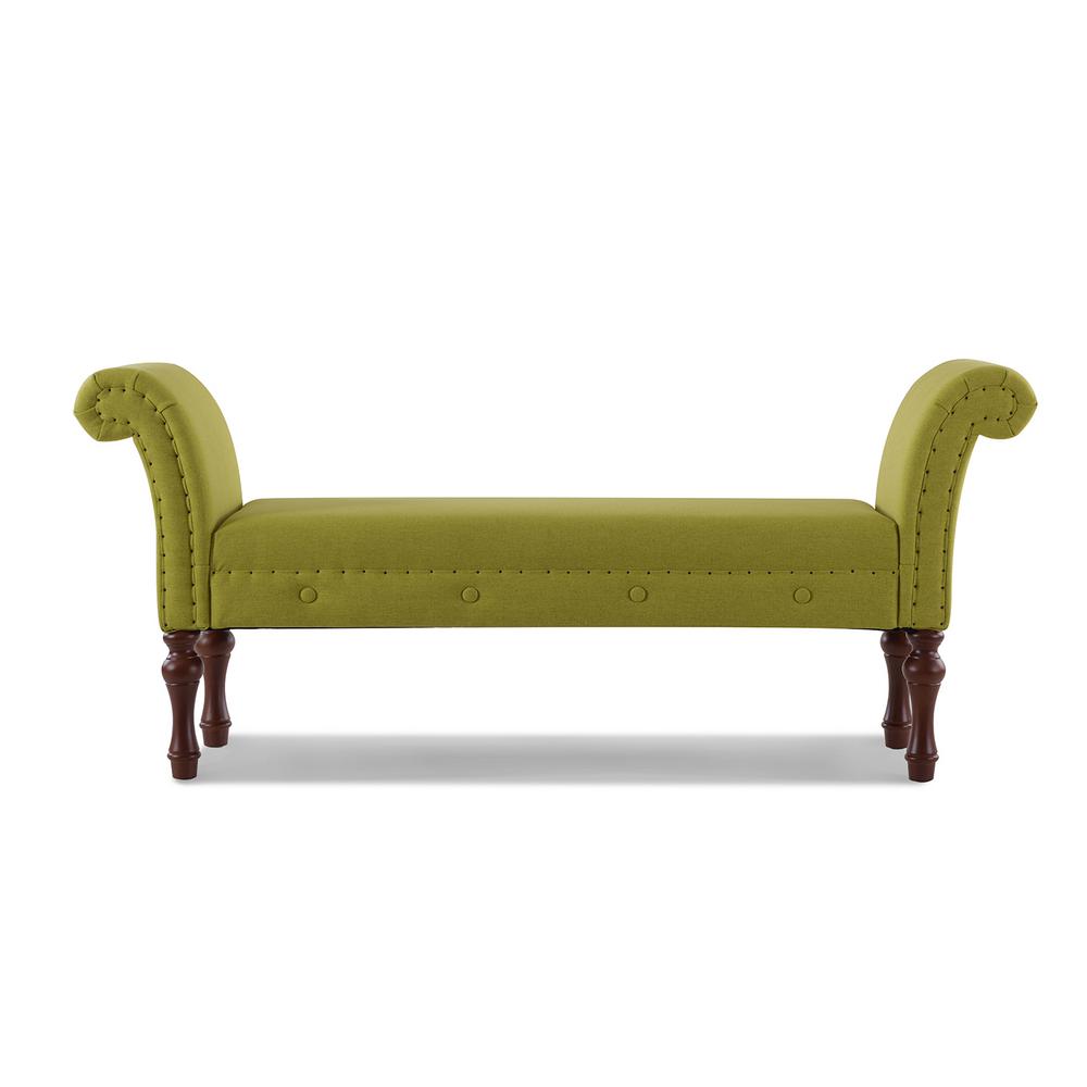 Jennifer Taylor Elise Green Roll Arm Entryway Bench Moss 9605 975