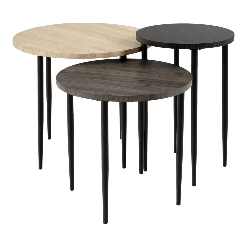 Round Wooden Coffee Table Black Legs / Amazon Com 36 Round Coffee Table