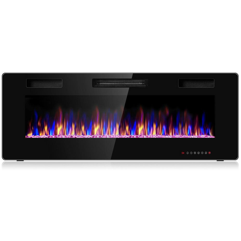 Boyel Living 50 In Recessed Ultra Thin Wall Mounted Heater Electric Fireplace Black Wf Ep24705 The Home Depot - Thin Wall Fireplace Boyel Living 50 In Recessed Ultra Thin Wall Mounted Heater Electric Fireplace Black Wf Ep24705 The Home Depot - Thin Wall Fireplace