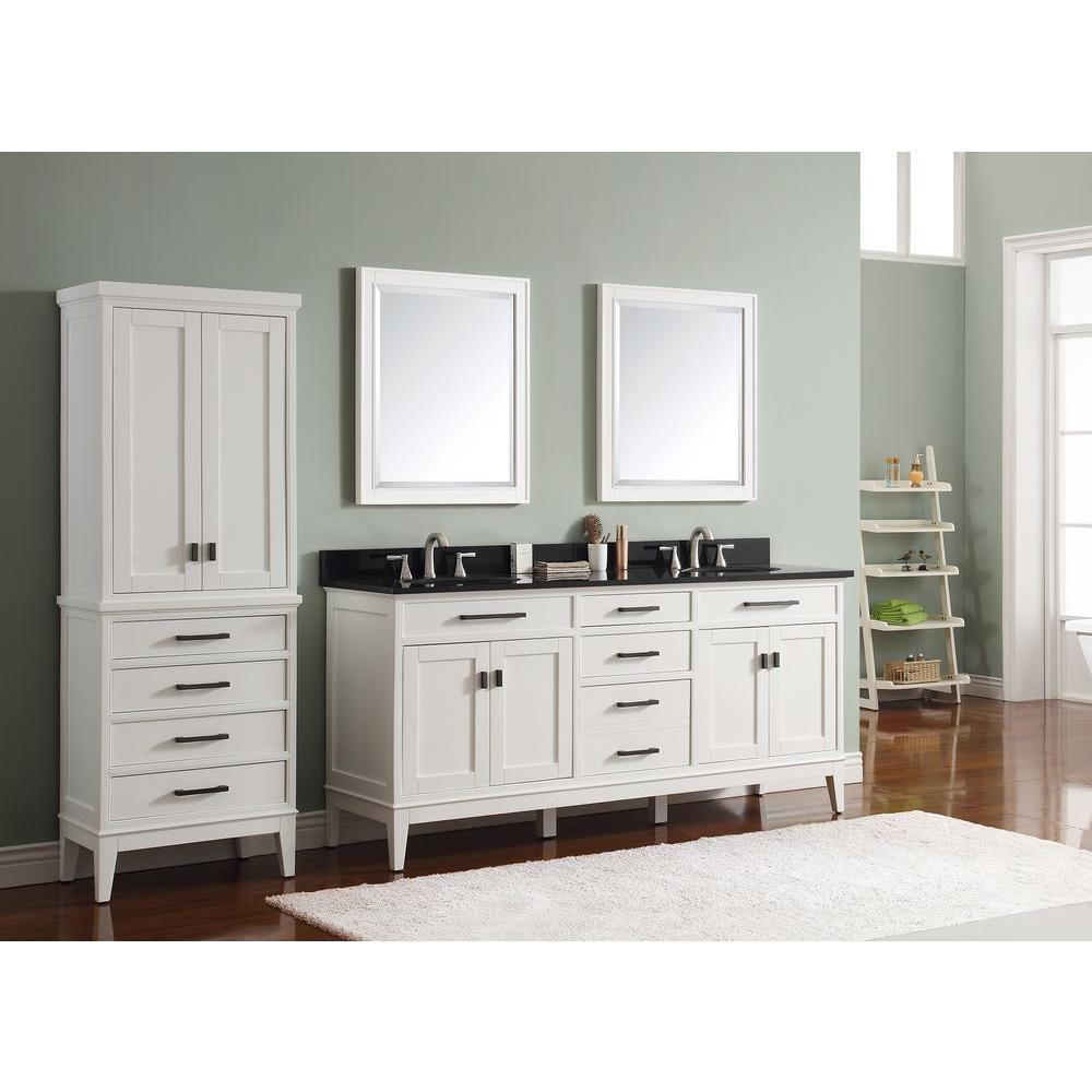 Avanity Madison 72 In W X 21 In D X 34 In H Vanity Cabinet In White Madison V72 Wt The Home Depot