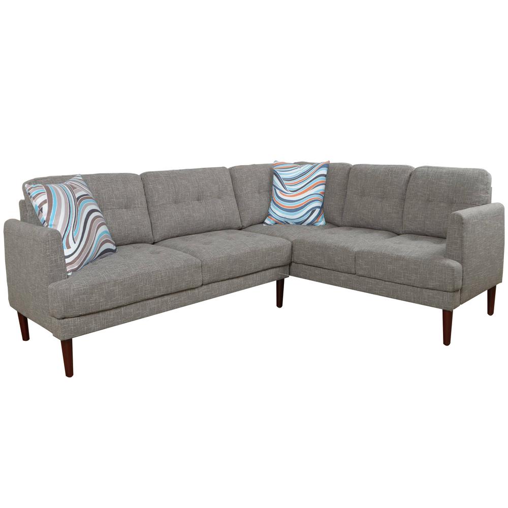 Star Home Living Gray Sectional Sofa Set (2-Piece)-SH5002A - The Home Depot