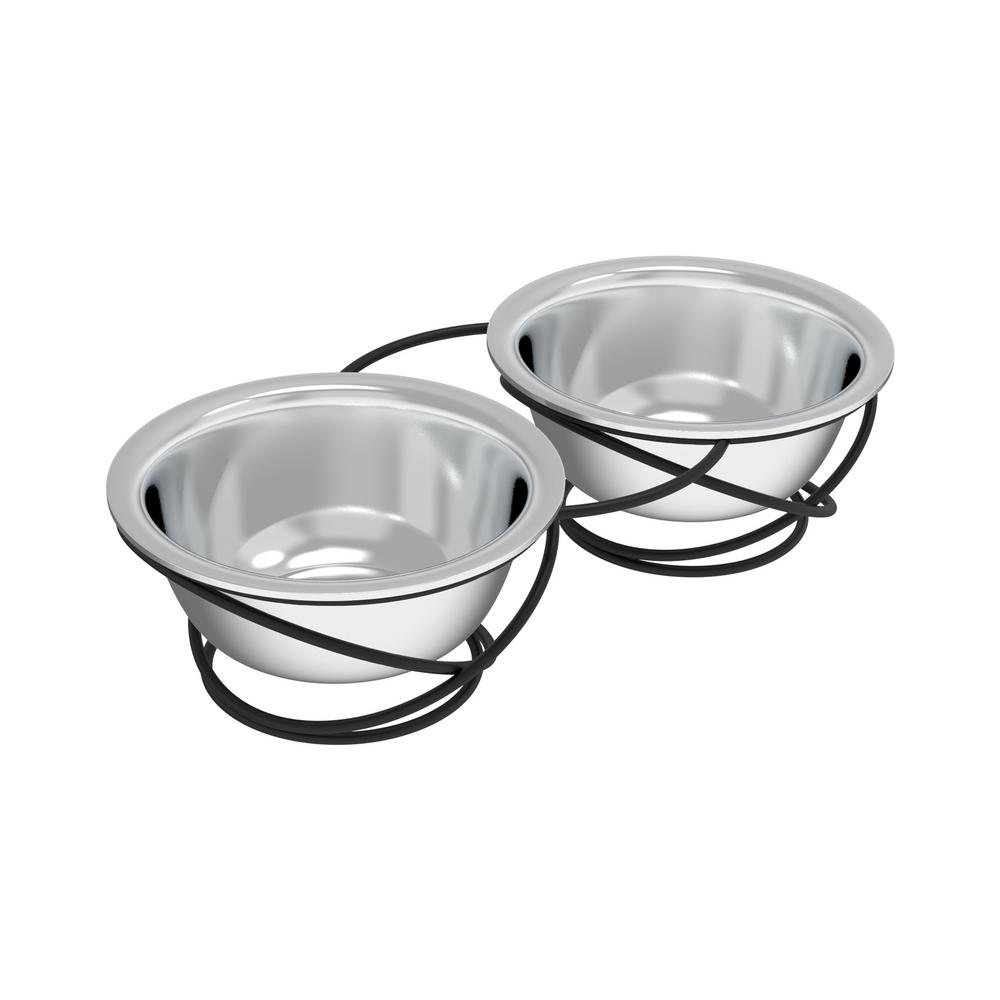 metal dog food bowl stand