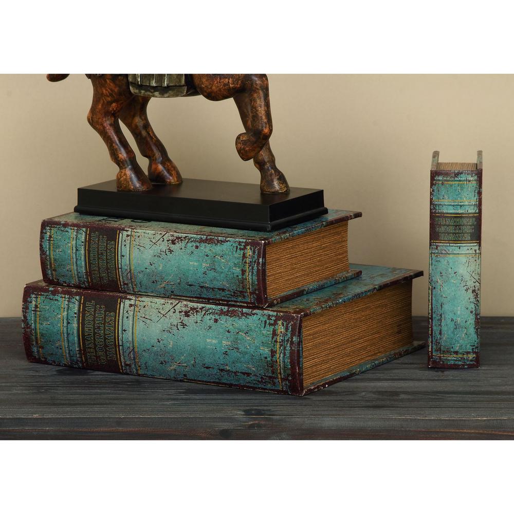 Litton Lane Decorative Book Boxes Set Of 3 59372 The Home Depot