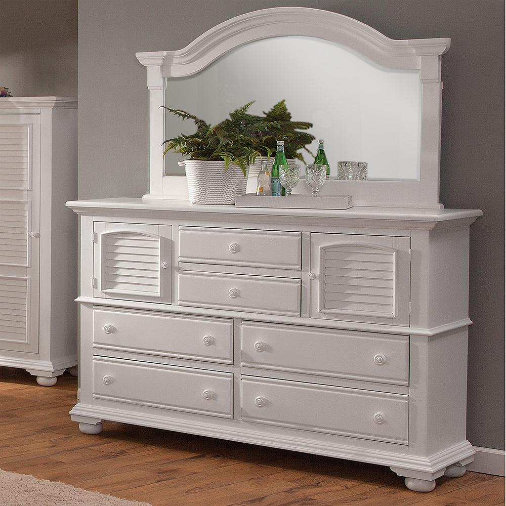 American Woodcrafters Cottage Traditions 6 Drawer Antique White