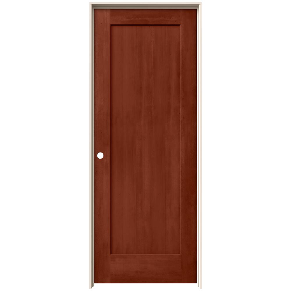 32 X 80 Composite 1 Panel Prehung Doors Interior Closet 32 In X 80 Madison Amaretto Stain Right Hand Solid Core Molded