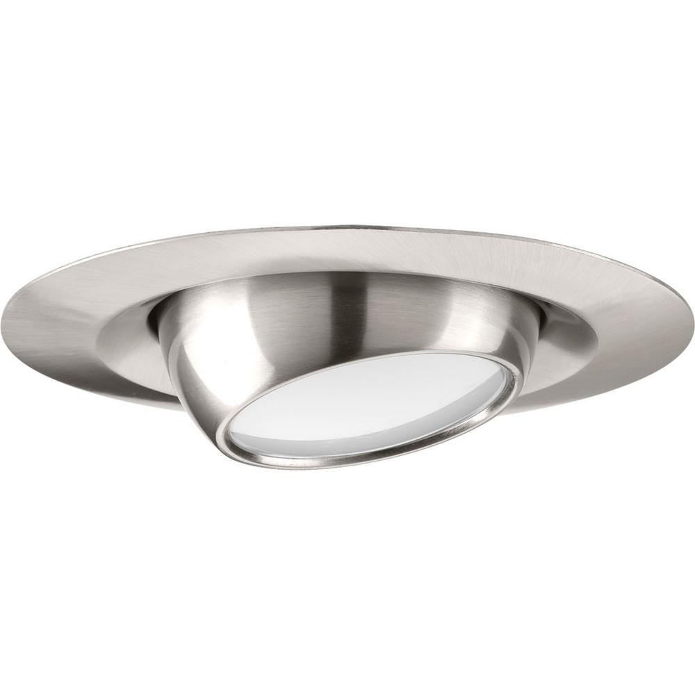 Progress Lighting Recessed The Home Depot 6 In Brushed Nickel Integrated Led Recessed Trim Progress Lighting