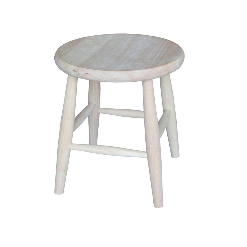 in. Unfinished Wood Bar Stool-1S-818