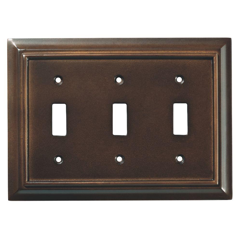 Liberty Architectural Wood Decorative Triple Switch Plate, Espresso ...