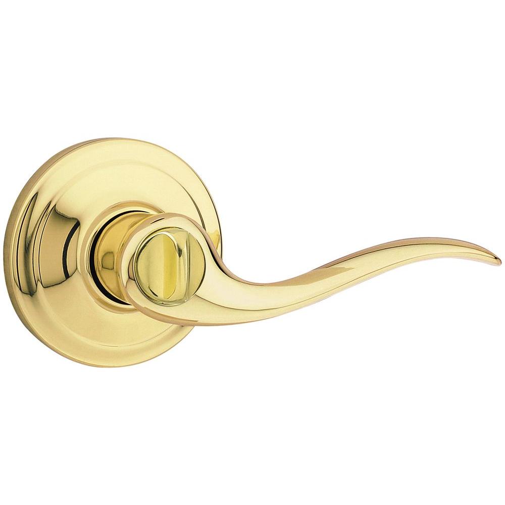 Weiser Toluca Polished Brass Bed/Bath Lever-GLA331 TC3 B 6LS1R1 - The