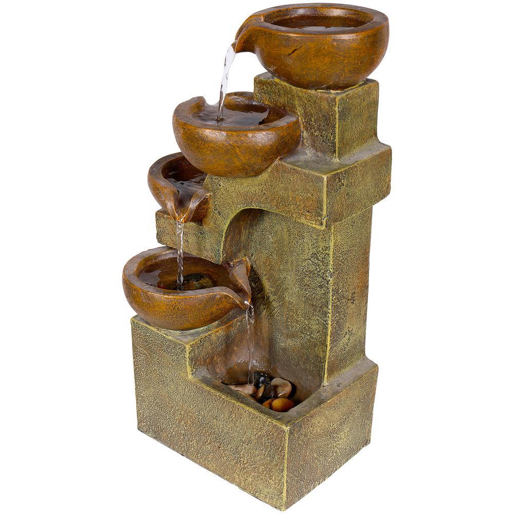 Alpine Corporation 17 In Tiering Pots Tabletop Fountain Wct726 Tiering Pots Tabletop Fountain Wct726