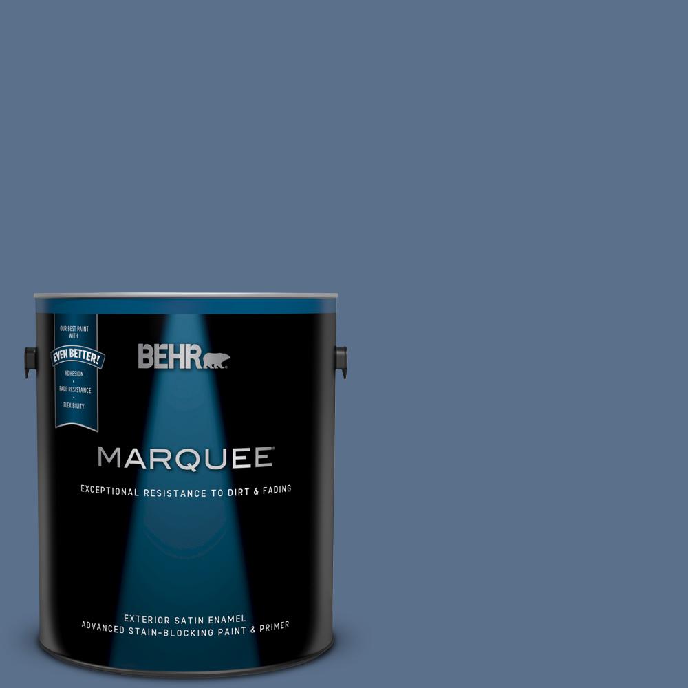 Behr Marquee 1 Gal 600f 6 Atlantic Blue Satin Enamel Exterior 600f 6 Atlantic Blue Satin Enamel Exterior Paint And
