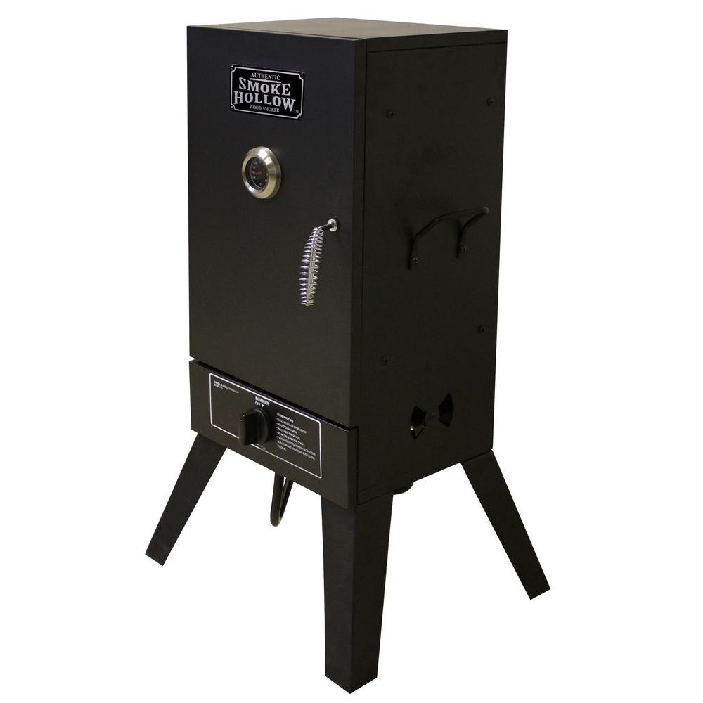 Smoke Hollow 26 In Vertical Propane Gas Smoker 26142g Ds The Home Vertical Propane Gas Smoker