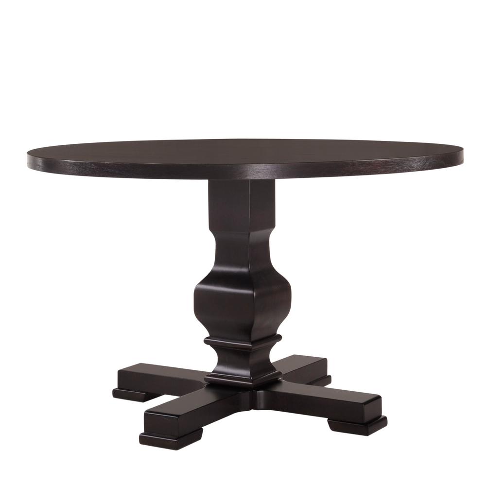 Round Kitchen Dining Tables Room Furniture Espresso Round Pedestal Dining Table