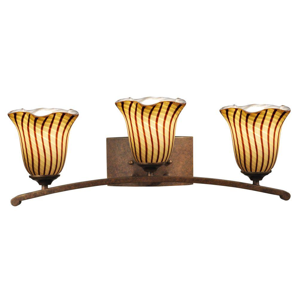 Sea Gull Lighting Holman 3Light Bell Metal Bronze Vanity Light44807