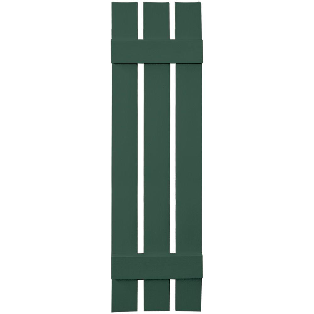 Builders Edge 14 in. x 39 in. Board-N-Batten Shutters Pair, 4 Boards ...