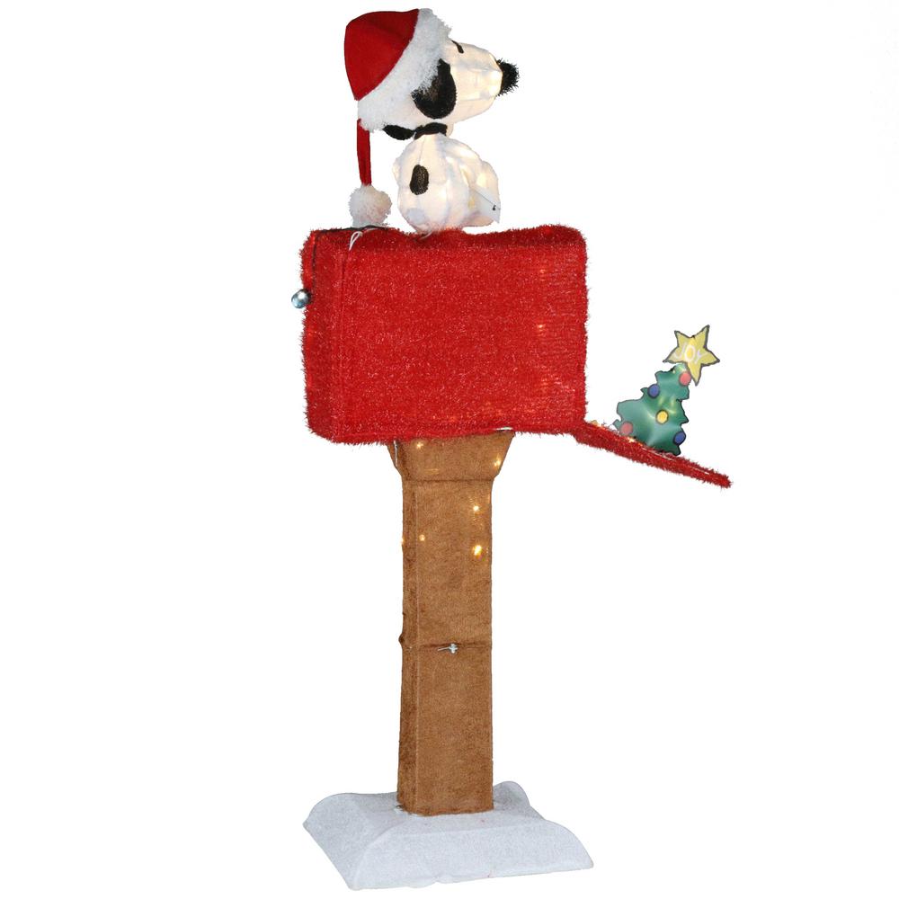 Snoopy Mailbox 3D Yard Art LED Prelit Christmas Holidays Peanuts