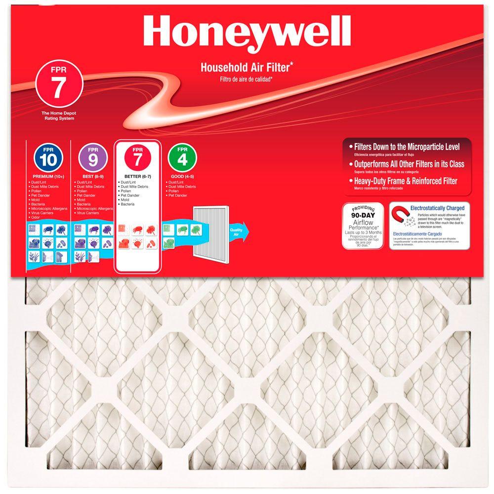 Honeywell 14 In X 20 In X 1 In Allergen Plus Pleated Fpr 7 Air Filter 2 Pack 90702i011420 6943