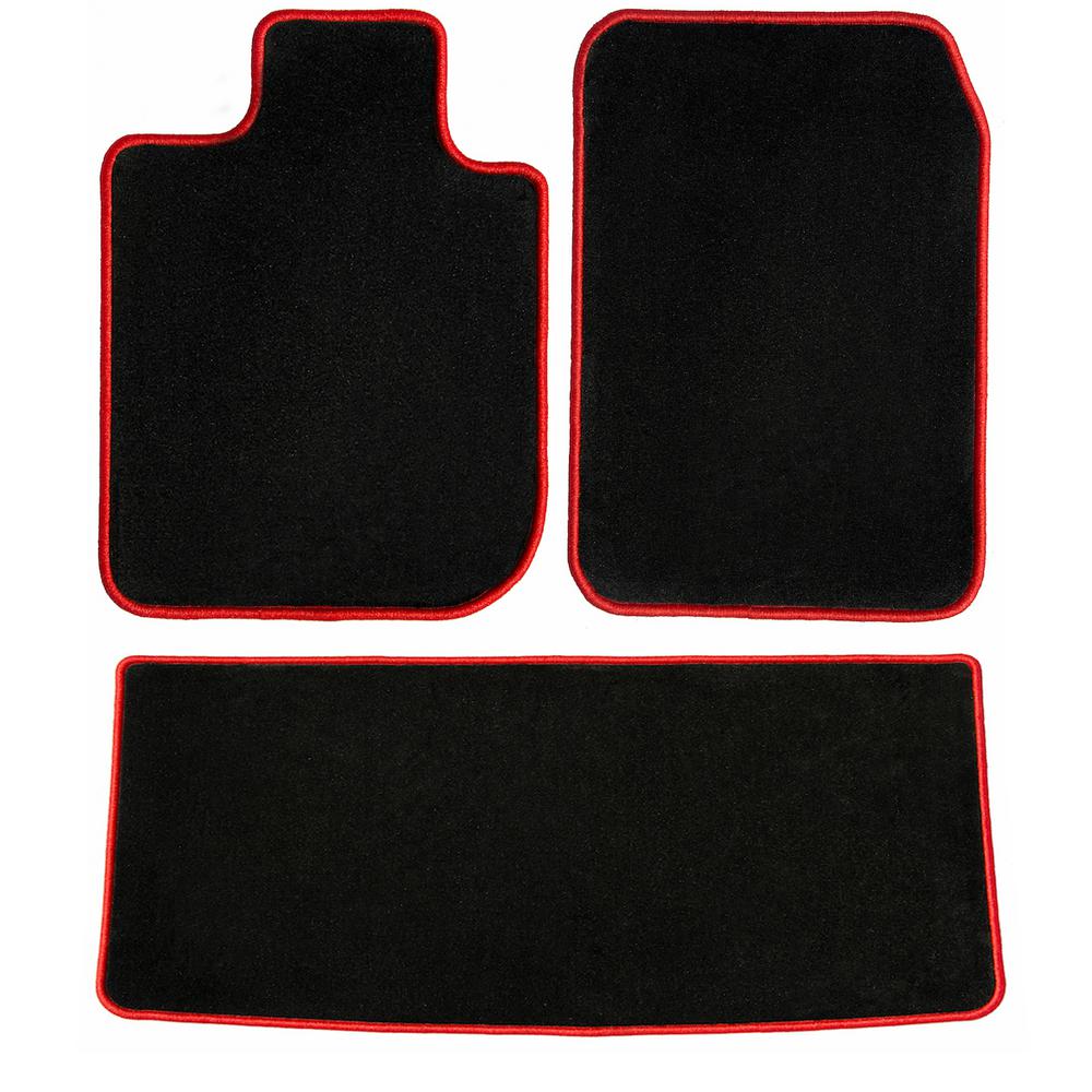 1988 1986 1987 1989 1985 1991 1990 GGBAILEY Mercedes-Benz E-Class Sedan 1984 1993 Black with Red Edging Driver /& Passenger Floor Mats 1992