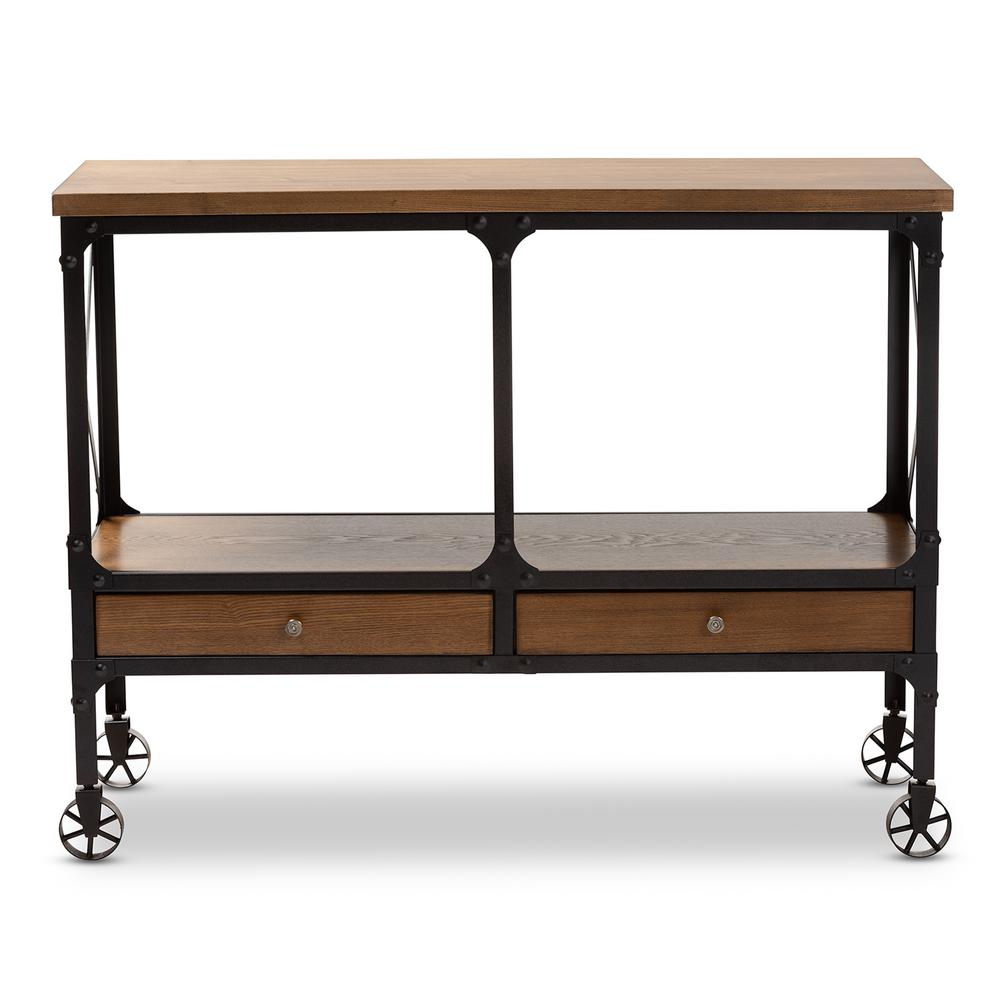 Kitchen Islands Carts Utility Tables The Home Depot Alves Dark Oak Brown And Bronze Kitchen Island Table