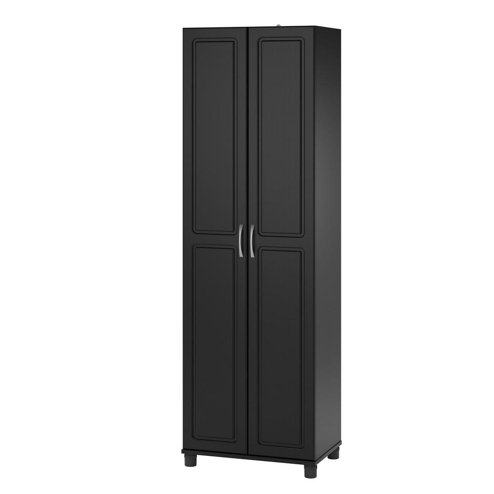 Ameriwood Home Trailwinds 24 In Obsidian Black Utility Storage Cabinet Hd63769 The Home Depot