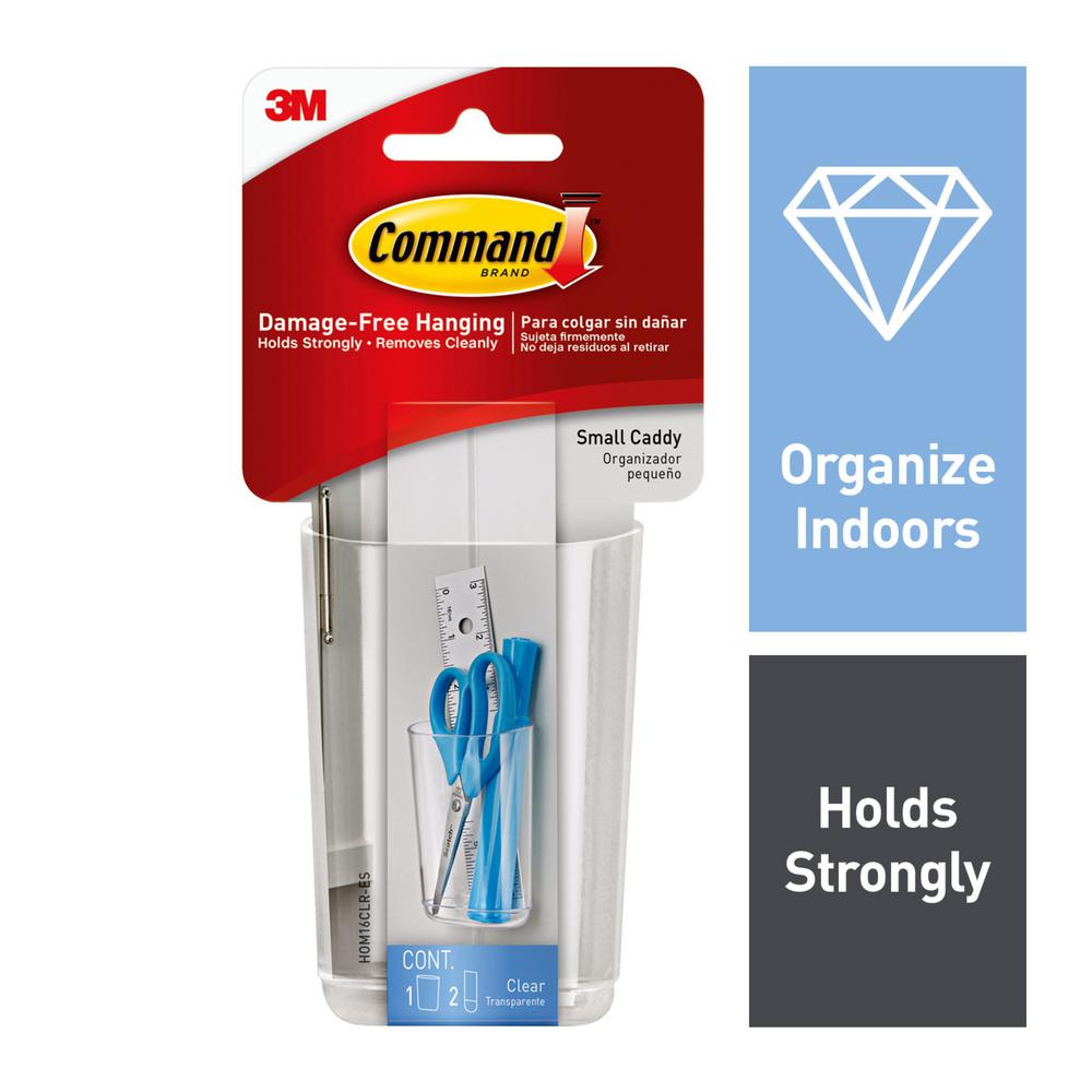 Command Clear Small Caddy With Strips 1 2 Hom Command Clear Small Caddy With Strips 1 2