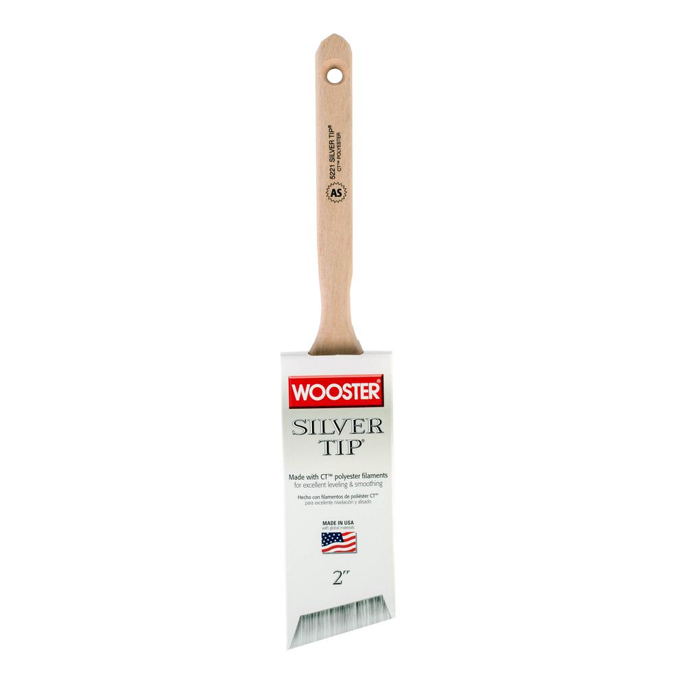 Wooster 2 in. Silver Tip Polyester Angle Sash Brush0052210020 The