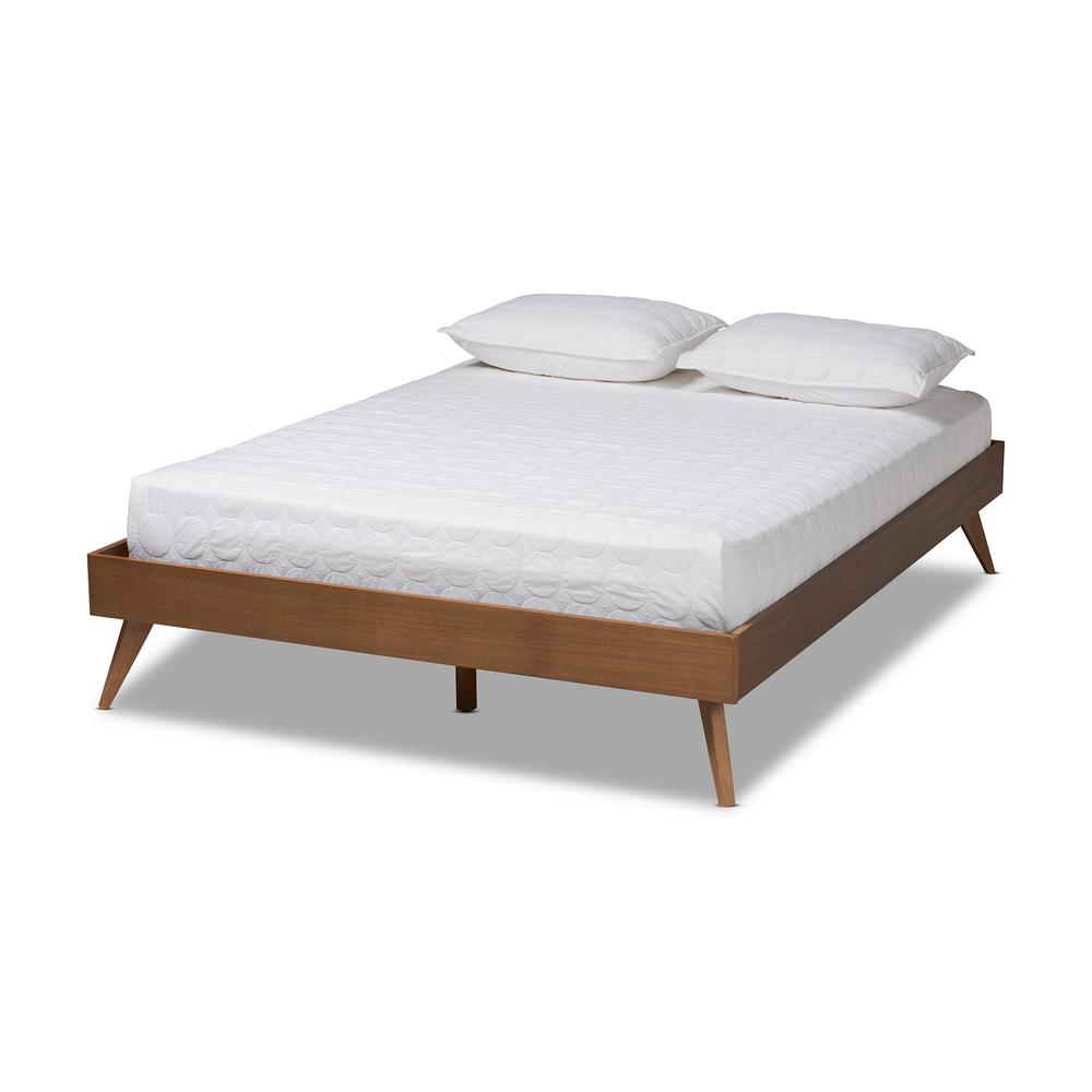 Reviews For Baxton Studio Lissette Walnut King Platform Bed Frame 156 9409 Hd The Home Depot