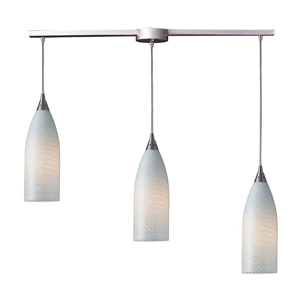 Titan Lighting Geologic 3 Light Satin Nickel Ceiling Mount Pendant Cilindro 3 Light Satin Nickel Ceiling Mount Pendant