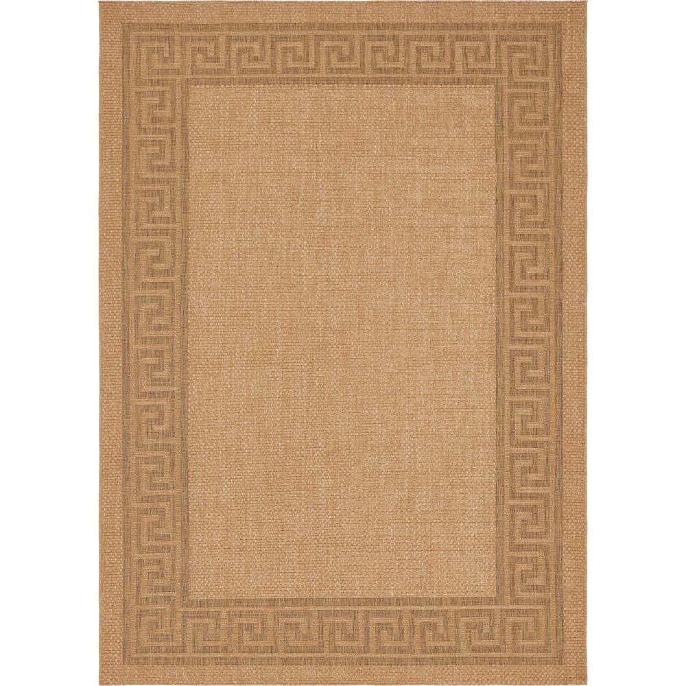 Unique Loom Outdoor Greek Key Light Brown 8' 0 x 11' 4 Area Rug3141272