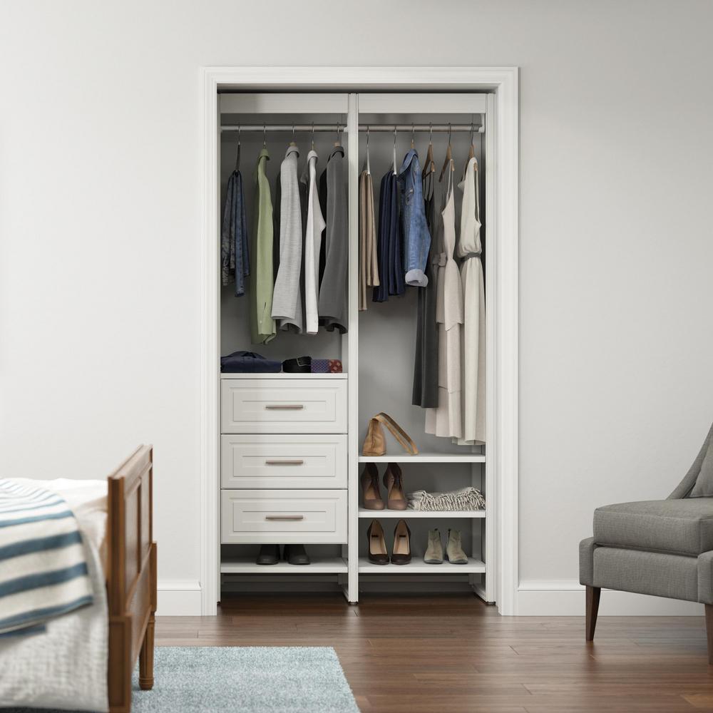 CLOSETS By LIBERTY 16.75 in. D x 46.5 in. W x 84 in. H White Wood and