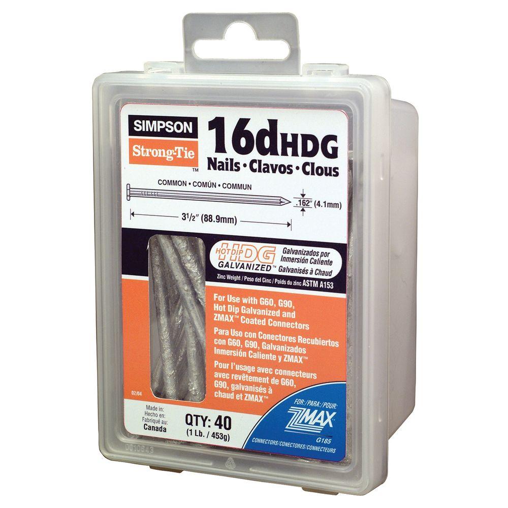 Simpson StrongTie StrongDrive 16d x 31/2 in. SCN SmoothShank