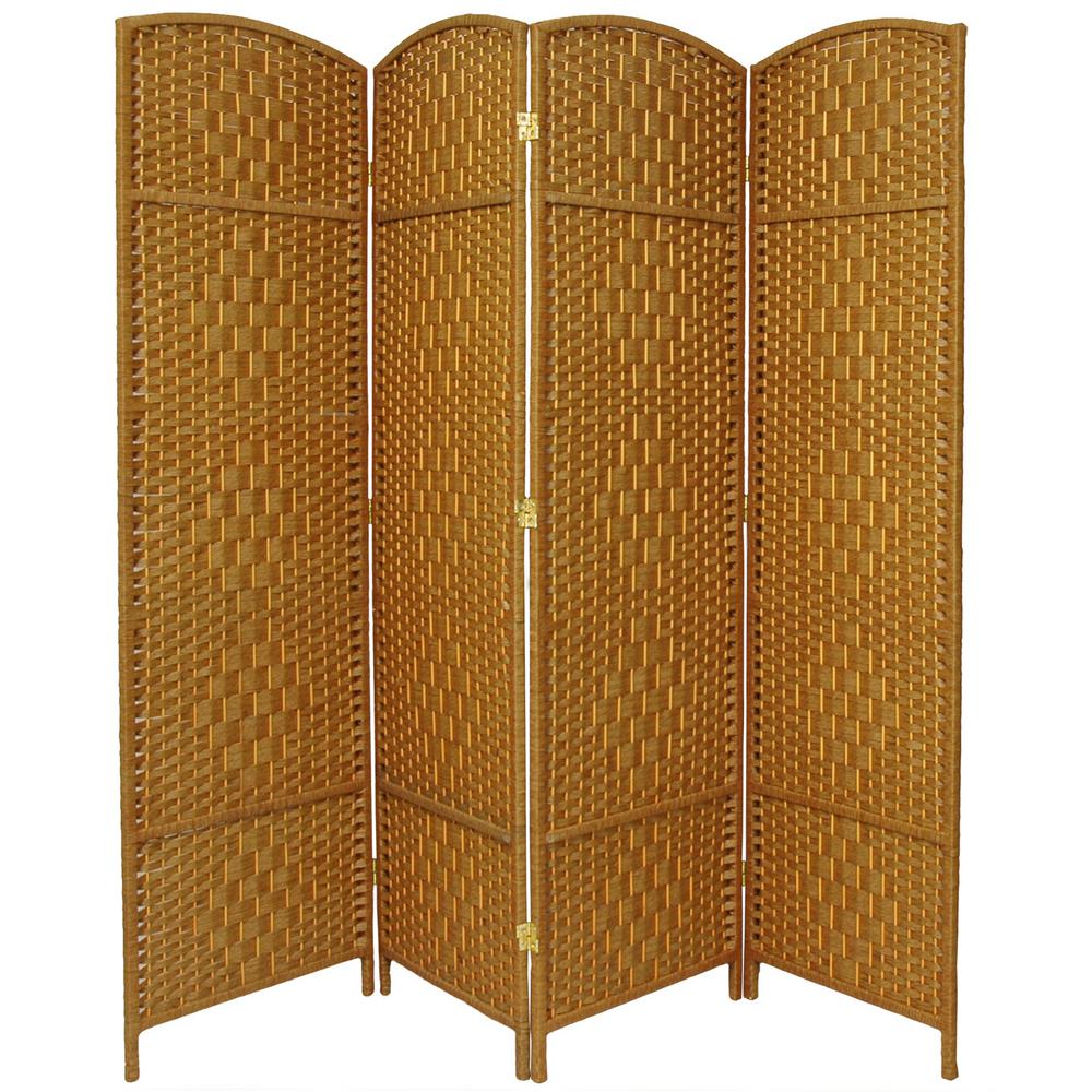 Oriental Furniture 6 Ft Light Beige 4 Panel Room Divider Fbopdmnd4plbg The Home Depot