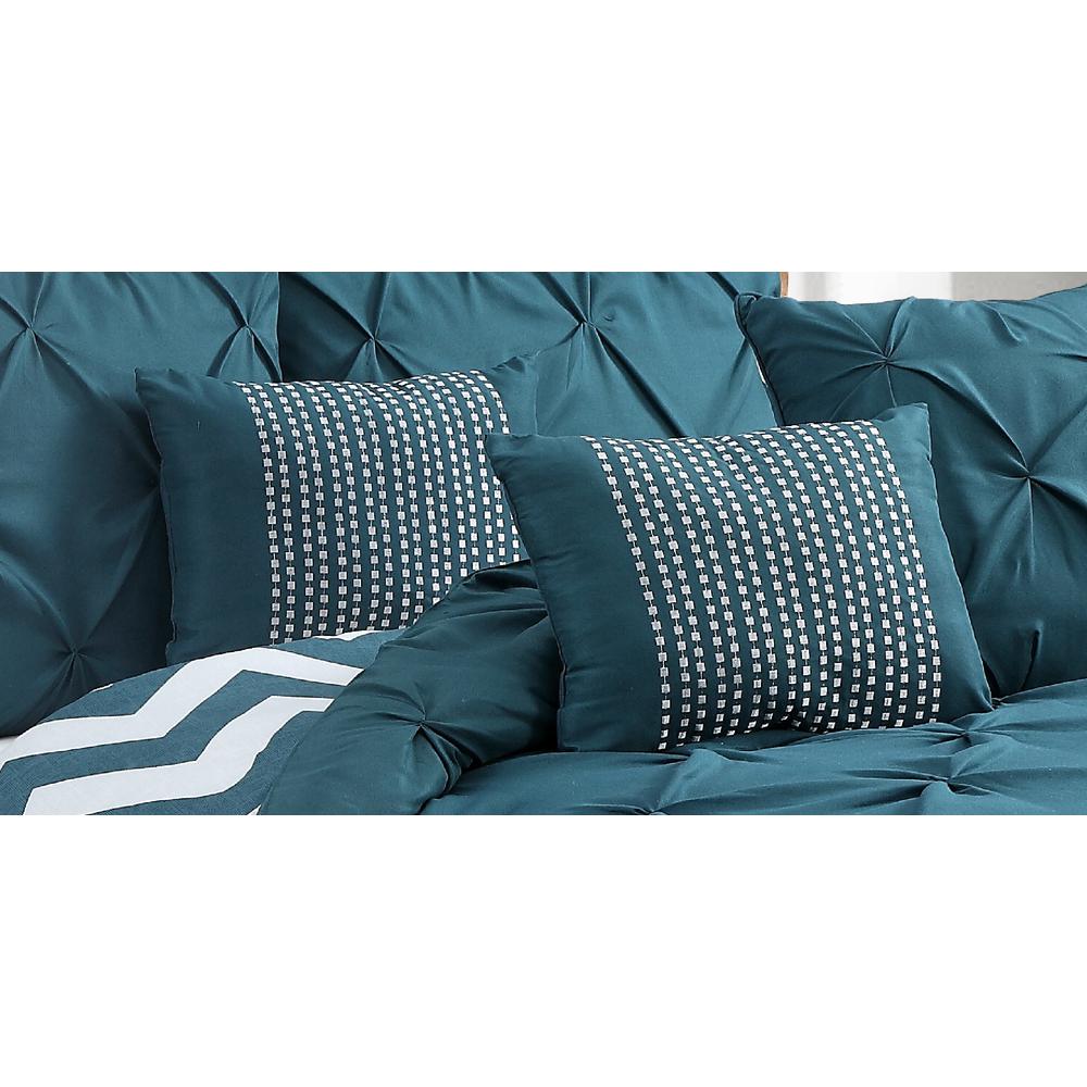 Avondale Manor Venice 7 Piece Teal Queen Comforter Set