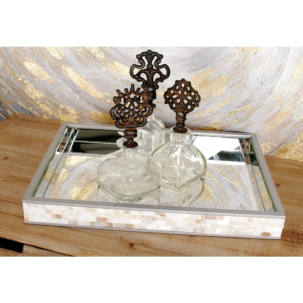 Litton Lane 18 In W X 2 In H Rectangular Decorative Tray With