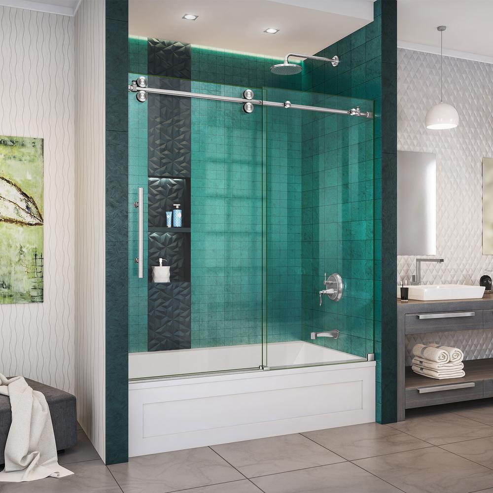 Steel framed shower doors