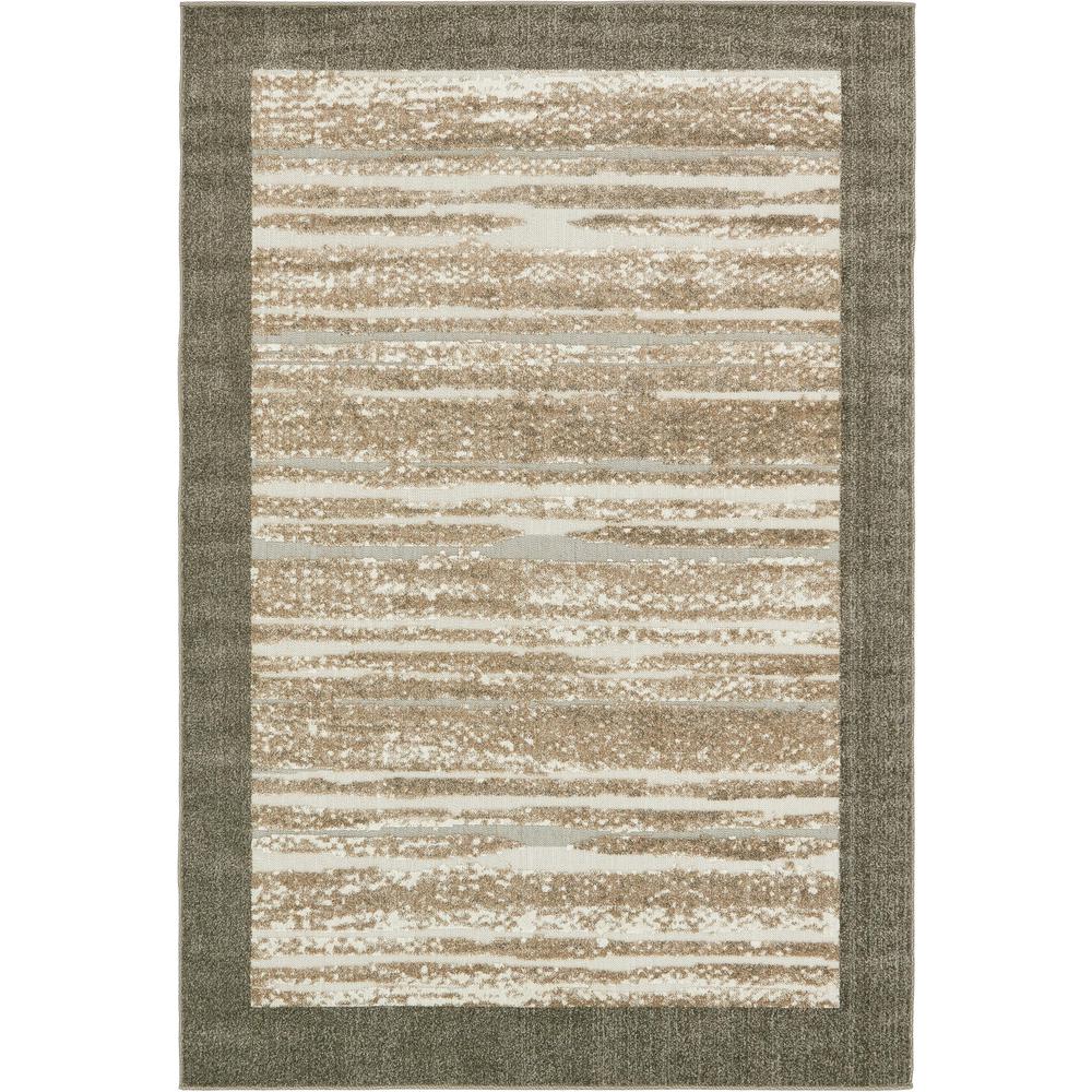Unique Loom Indoor/Outdoor Milwaukee Brown 6' 0 x 9' 0 Area Rug3132585
