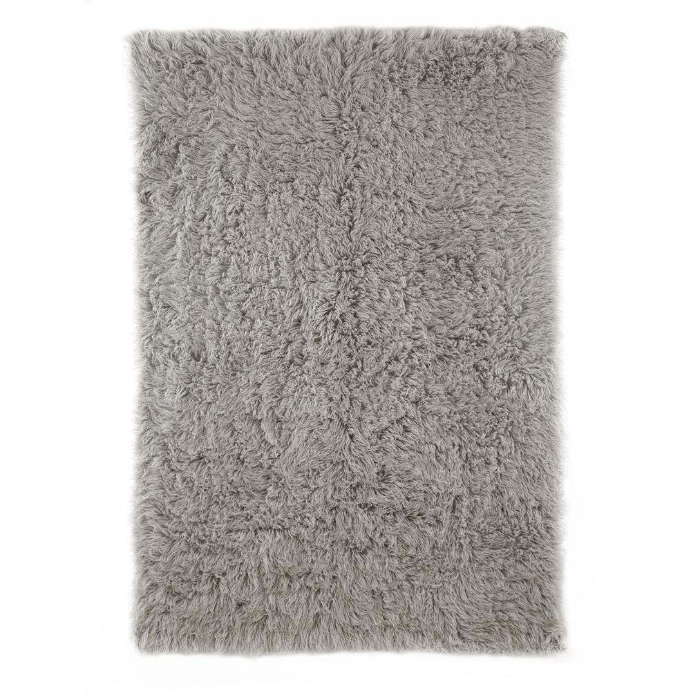 nuLOOM Genuine Greek Flokati Natural Grey 8 ft. x 10 ft. Area Rug