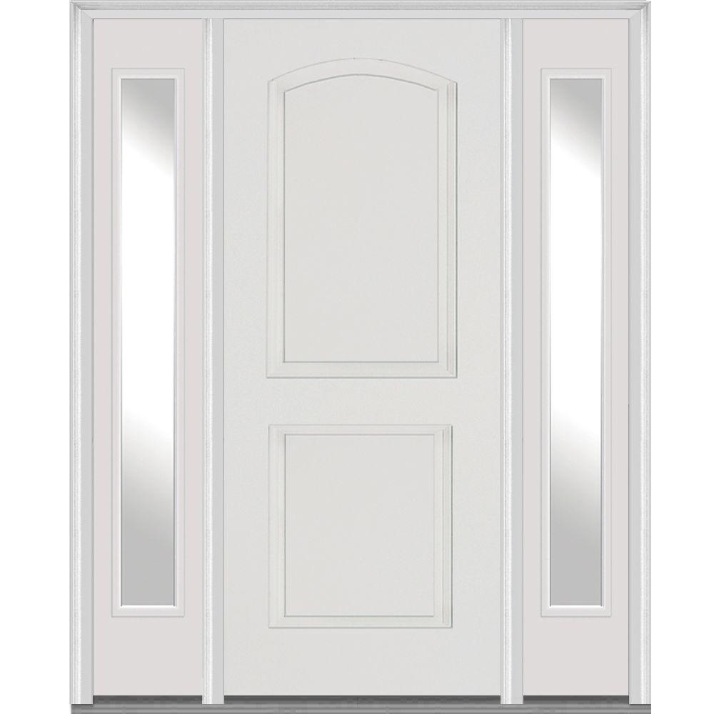 MMI Door 60 In. X 80 In. Right Hand Inswing 2-Panel Arch Painted ...