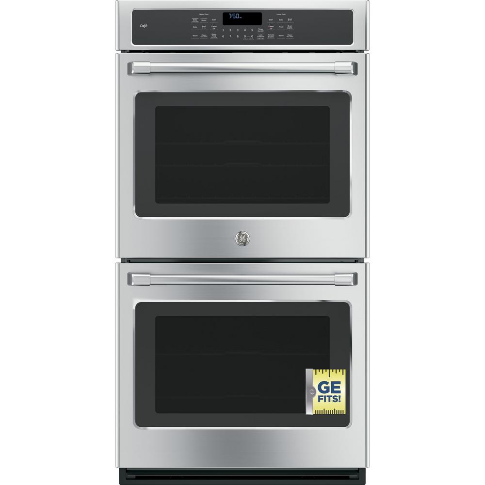 Ge 27 In Double Electric Smart Wall Oven Self Cleaning With Double Electric Smart Wall Oven Self Cleaning With Convection And Wifi