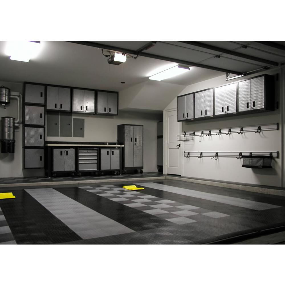 Motordeck 12 In X 12 In Diamond Graphite Modular Tile Garage