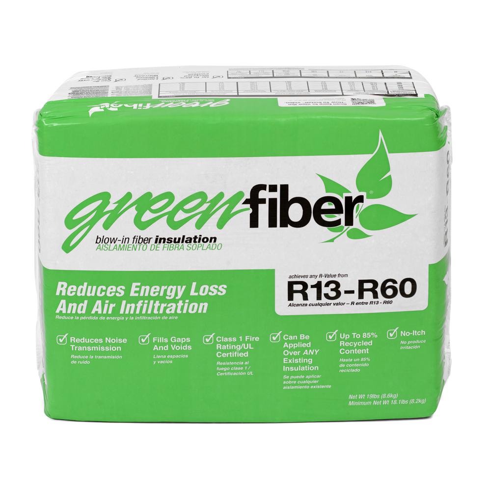 GreenFiber Low Dust Cellulose Blow-in Insulation 19 lbs. Bag ...