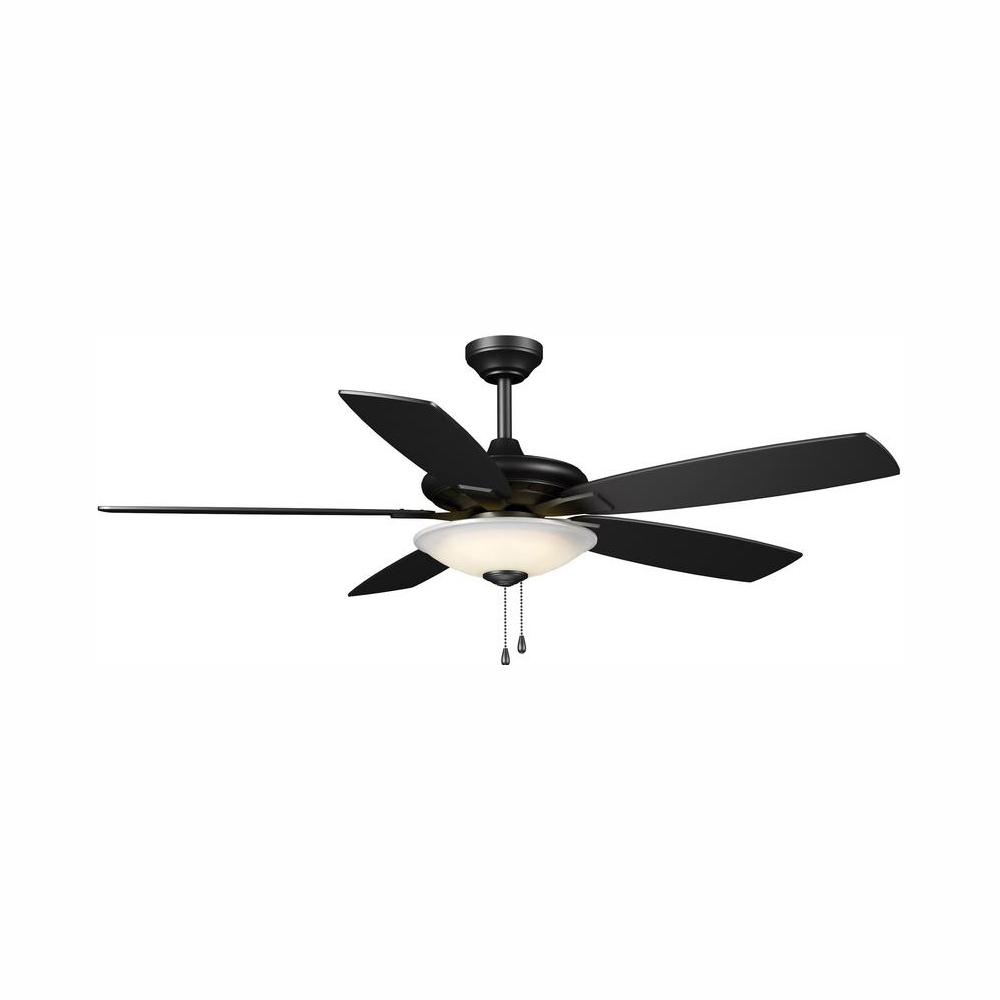 Black Dry Rated Quick Install Ceiling Fans With Lights