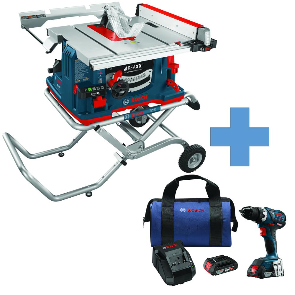 Bosch 15 Amp Corded 10 in. Worksite Portable Bench Table Saw with Smart
