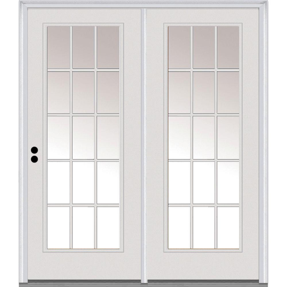 MMI Door 64 in. x 80 in. Grilles Between Glass Primed Fiberglass Smooth